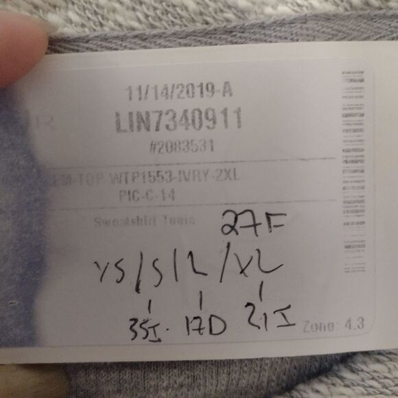 Marley Lilly Women's Sweater Pullover Gray Size 2XL NWT (Rox071) - Picture 4 of 6